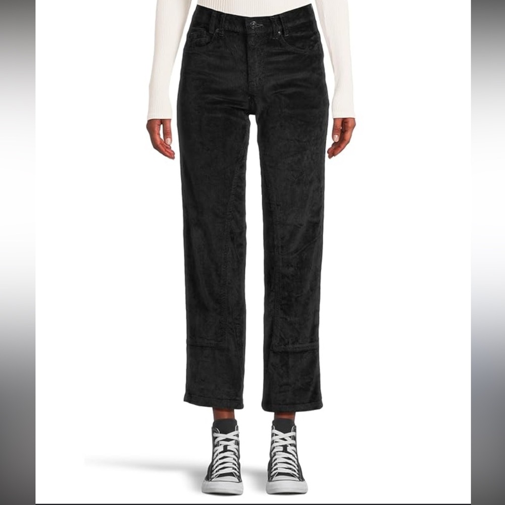 NEW WE THE FREE RISK TAKER HIGH RISE STRAIGHT CORDUROY BLACK 29